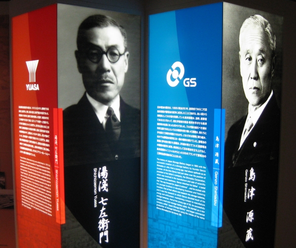 Отцы-основатели корпорации Shichizaemon Yuasa (слева) и Genzo Shimadzu (справа)